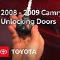 How To Unlock 2009 Toyota Camry Without Key