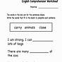 Kindergarten English Worksheets Download