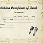 Printable Birth Certificate For Dolls