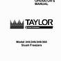 Taylor 161-27 Service Manual