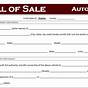 Printable Vehicle Bill Of Sale Virginia
