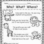 Language Arts Worksheets Kindergarten