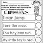 Simple Sentences For Kindergarten Worksheets