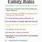Printable Family House Rules Template