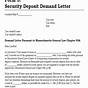 Sample Demand Letter For Security Deposit