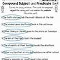 Compound Subject And Predicate Worksheet