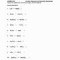 Single And Double Replacement Reactions Worksheet