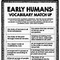 Early Humans Worksheet Answers
