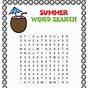 Printable Word Search Summer