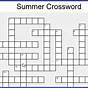 Crossword Puzzles For Kids Summer