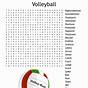 Volleyball Word Search Printable