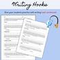 Practice Writing Hooks Worksheet