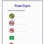 Road Signs Worksheet Printable
