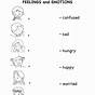 Emotion Worksheet For Kindergarten