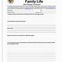 Family Life Worksheet