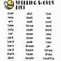 Spelling Words For A Second Grader