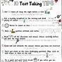 Test Taking Strategies Worksheet