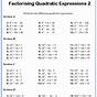 Factor Quadratics Worksheets
