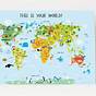 Simple World Map For Kids