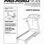 User Manual For Proform Treadmill