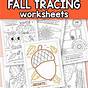 Fall Tracing Worksheets