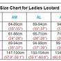 Tan Girls Leotard Size Chart