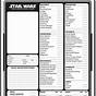 Printable Star Wars Character Sheets