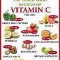 Vitamin C Vegetables Chart