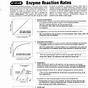 Enzyme Reaction Rates Worksheet Answers