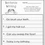 Writing A Sentence Worksheet