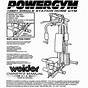 Weider 8530 Assembly Manual