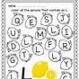 Letter L Recognition Worksheet