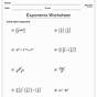Equations With Exponents Worksheet