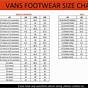 Vans Womens Shoe Size Chart