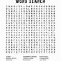 Word Search Printable Worksheet
