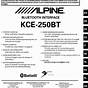 Alpine Kce 250bt Owner's Manual