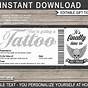 Printable Tattoo Gift Certificate