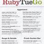 Ruby Tuesday Menu Nutrition Information Pdf