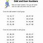 Even And Odd Worksheets 2nd Grade
