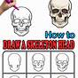 Skeleton Head Drawings Easy