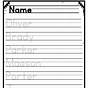 Free Handwriting Name Worksheets