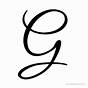 Capital Letter G In Cursive