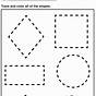 Kindergarten Shapes Worksheet Drawing