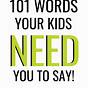 Kids Words With I