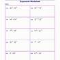 Grade 8 Exponents And Powers Worksheet