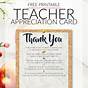 Teacher Appreciation Gift Card Printable
