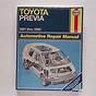 Toyota Previa Automotive Repair Manual Pdf