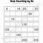 Skip Counting By 5s Chart
