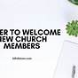 Welcome Letter To New Church Members Sample