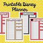 Printable Disney Planner Template